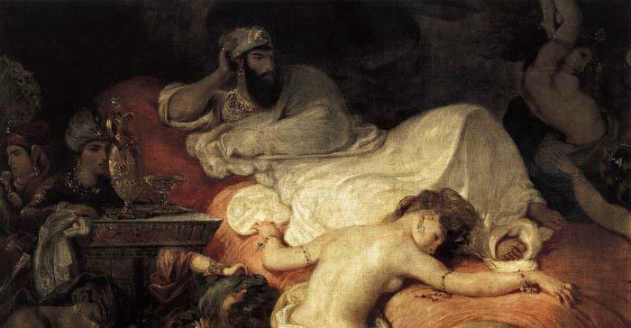 Eugene Delacroix The Death of Sardanapalus Sweden oil painting art